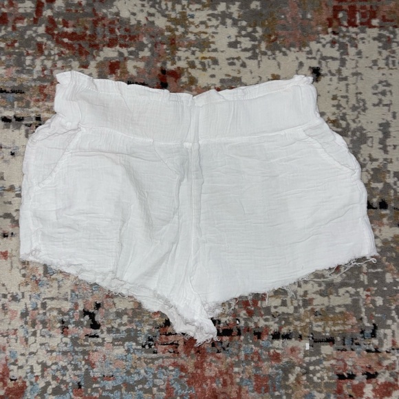 White Beach Cover Up Shorts - Picture 1 of 3